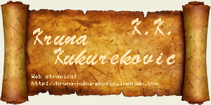 Kruna Kukureković vizit kartica